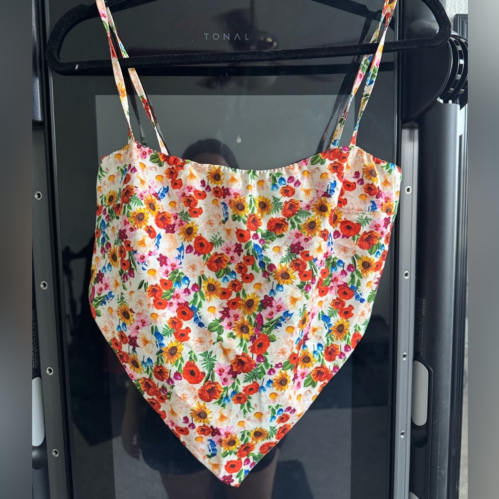 Floral Bandana Style Crop Top